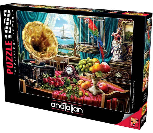 Still Life With Gramaphone And Fruit 1000 Pieces Anatolian Puzzle ANA1085