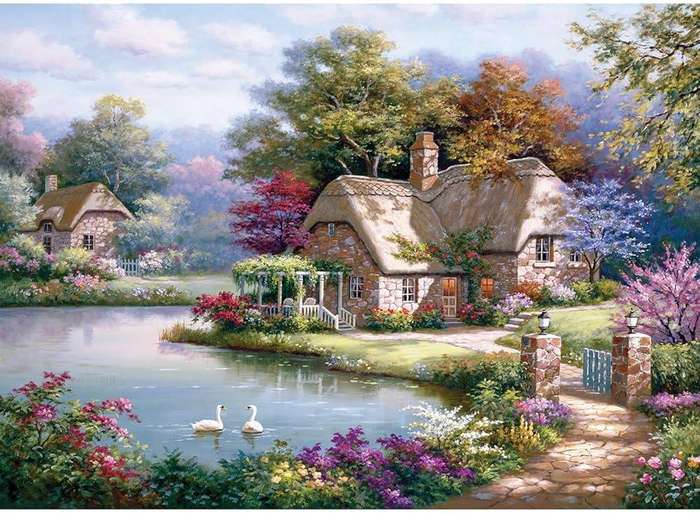 The Swan Cottage 1500 Pieces Anatolian Puzzle ANA4529