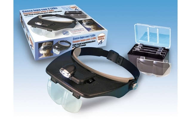 Hands Free Magnifier Glasses with 2 LED Lights Artesania  Art27054-1