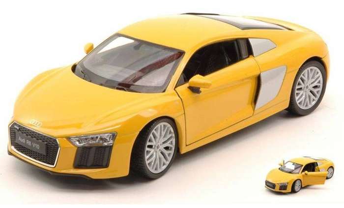 Audi R8 V10 Yellow 2016 1/24 Scale WELLY 24065