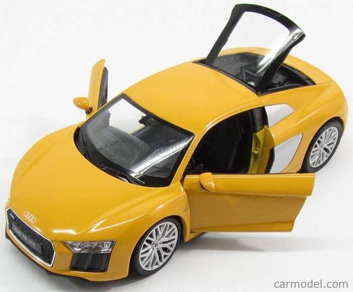 Audi R8 V10 Yellow 2016 1/24 Scale WELLY 24065