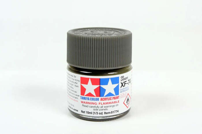Flat IJN Olive Drab JGSDF Mini Acrylic Paint 10ml (Tamiya XF-74)
