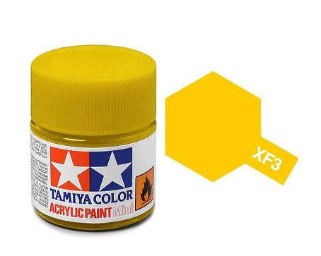 Flat Yellow Acrylic Paint 23ml (Tamiya XF-3)