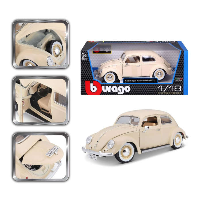 VW Beetle 1955 - 1/18 Scale (Burago 18-12029)