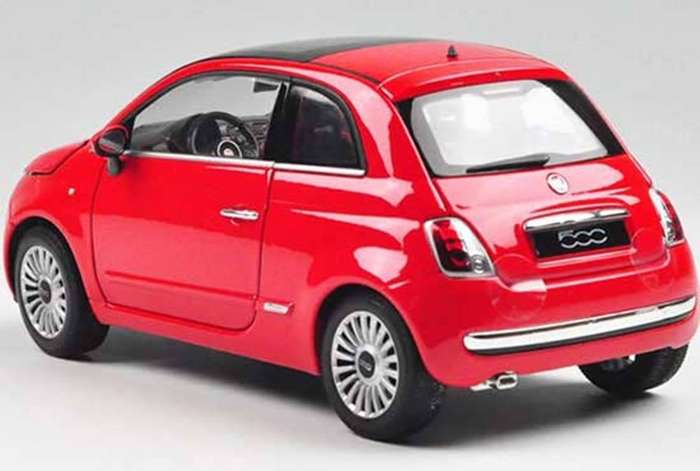 FIAT 500 Red 2007 1/24 Scale WELLY 22514RED