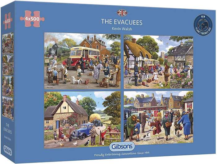 The Evacuees - 4 x 500 Piece Gibsons Puzzles 5056