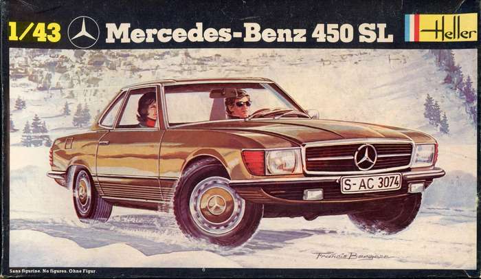 Mercedes-Benz 450SL - 1/43 Scale (Heller)(HEL171)(TH2442)