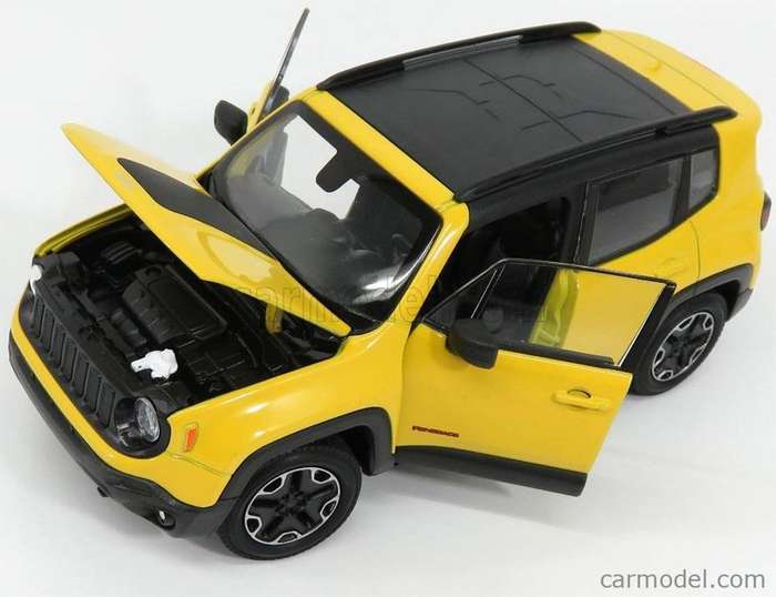 Jeep Renegade Trailhawk Yellow 1/24 Scale WELLY 24071YELLOW