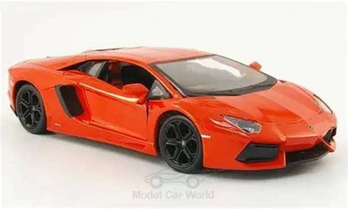 Lamborghini Aventador LP700-4 Orange 2011 1/24 Scale WELLLY 24033O