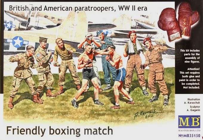Friendly Boxing Match, British and American Paratroopers - 1/35 Scale (Master Box)(MB35150)(ON0280)