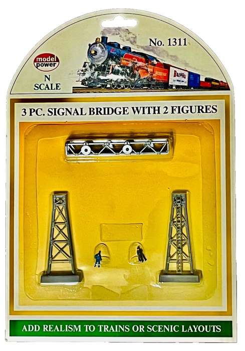 Signal Bridge with two figures - N Gauge Model Power MOD1-1311