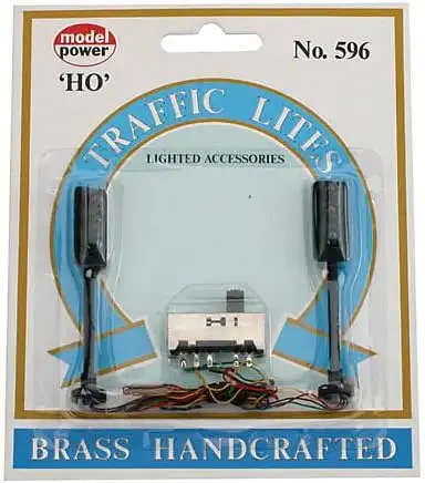 Traffic Light With Switch 3 Way 2 Per Pack - HO Scale Model Power MOD1-596