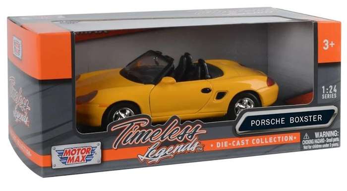 Porsche Boxster Yellow - 1/24  (Motormax MOT73226)