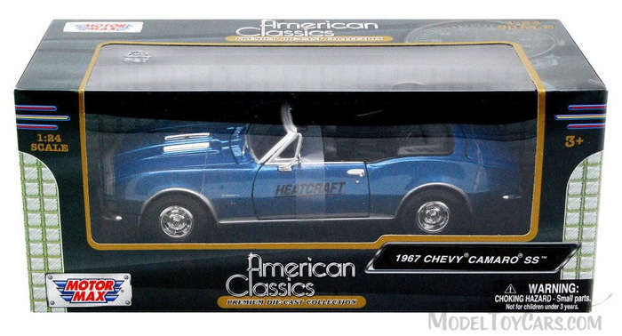 Chevy Camaro SS Convertible Met Blue 1967 - 1/24  (Motormax MOT73301)