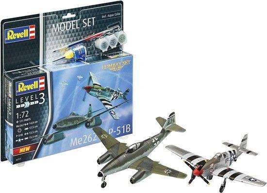Model Set Messerschmitt Me.262 & P-51B Mustang 1/72 Scale Revell 63711