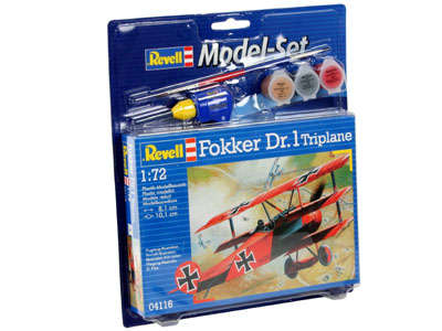 Model Set Fokker Dr.1 Triplane 1/72 Scale REVELL 64116