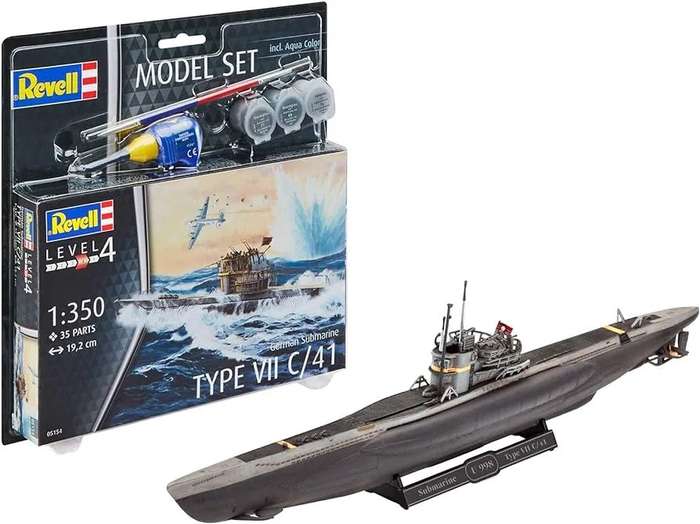 Model Set German Submarine Type VII C/41 1/350 Scale REVELL 65154