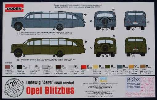 Opel Blitzbus "Ludewig" - 1/72 Scale Roden 728