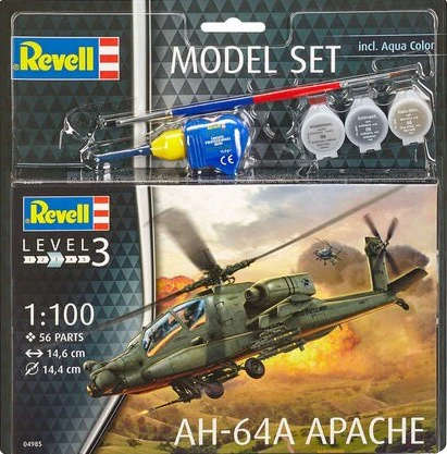 Model Set AH-64 Apache 1/100 Scale REVELL 64985