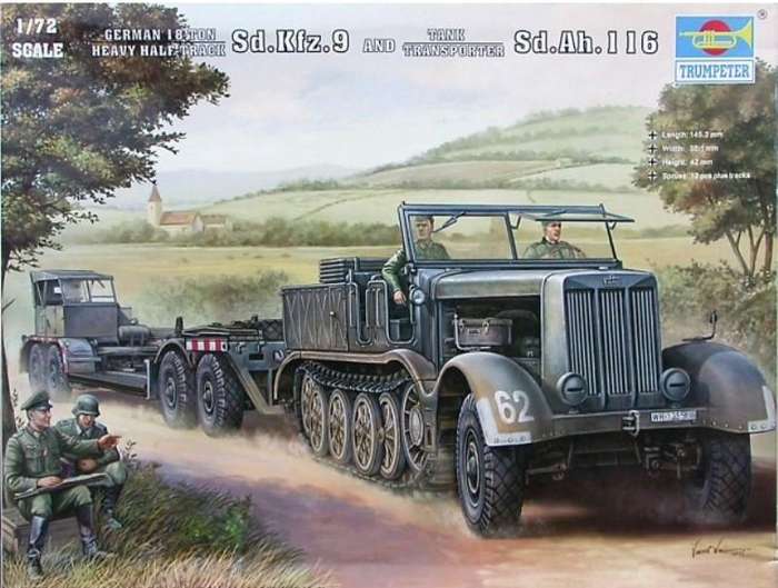 Sd.Kfz.9 18T Half-track & Sd.Ah.116 - 1/72 Scale  (Trumpeter 07275)