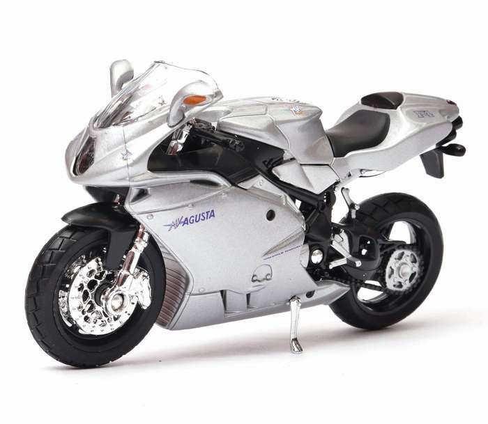 MV Agusta F4S 1+1 Silver 2002 - 1/18 Scale (WEL12153A-PW)