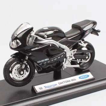 Triumph Daytona 955I Silver 2002 1/18 Scale WELLY 12176PW