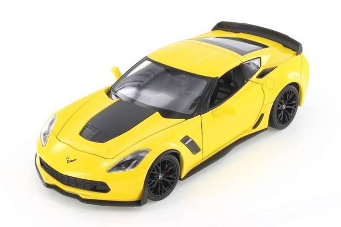 Chevrolet Corvette Z06 Yellow 2017 1/24 Scale WELLY 24085W-YELLOW