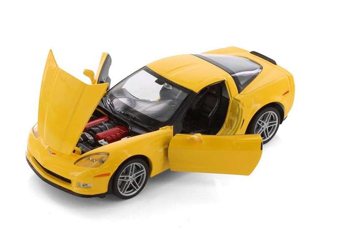 Chevrolet Corvette Z06 Yellow 2017 1/24 Scale WELLY 24085W-YELLOW