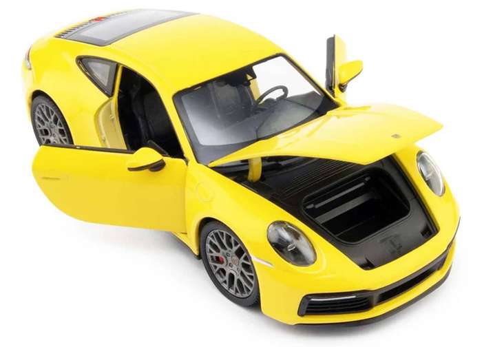 Porsche 911 Carrera 4S Yellow 1/24 Scale WELLY 24099YELLOW