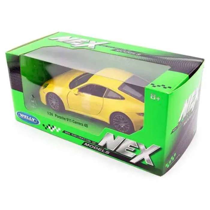 Porsche 911 Carrera 4S Yellow 1/24 Scale WELLY 24099YELLOW