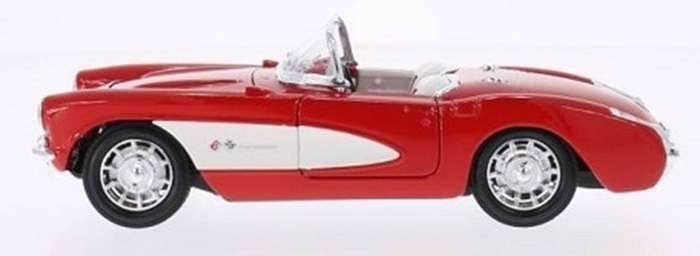 Chevrolet Corvette Red/White 1957 1/24 Scale WELLY 29393R