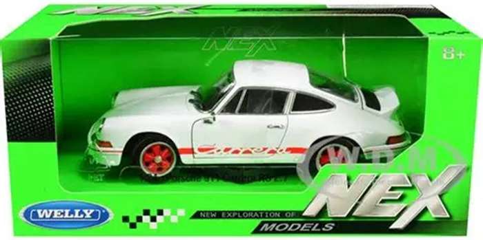 Porsche 911 Carrera RS 2.7 White 1/24 Scale WELLY 24086