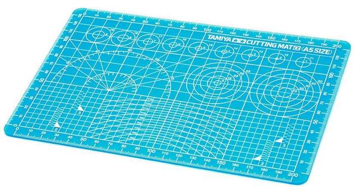 Tamiya Cutting Mat (A5 Size/Blue) TAMIYA 74142