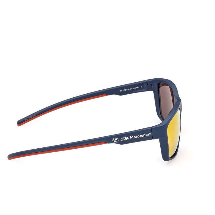 BMW Motorsports Mens M Sport Mirror Sunglasses Blue/Orange