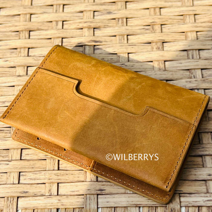 TOM & FRED® Mens Camel Tan Manchester Vertical Bi-fold Wallet