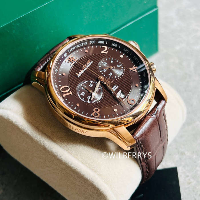 Thomas Earnshaw Breguet Classic Dress Chronograph Watch Chocolate Brown