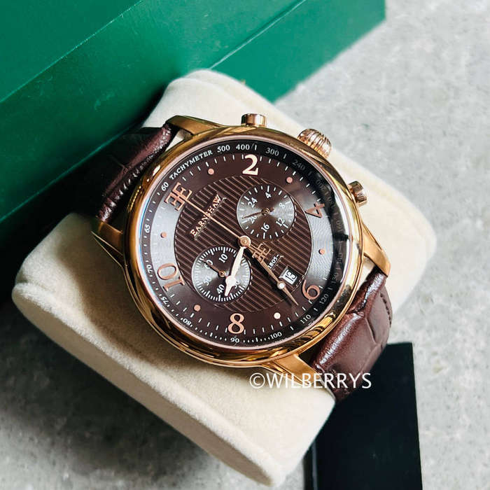 Thomas Earnshaw Breguet Classic Dress Chronograph Watch Chocolate Brown