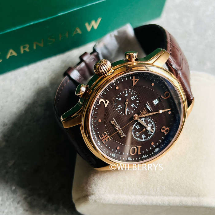 Thomas Earnshaw Breguet Classic Dress Chronograph Watch Chocolate Brown