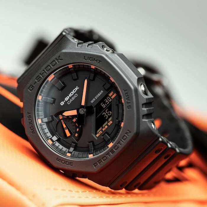 CASIO Mens G-Shock Carbon Core 45mm Watch GA-2100 Series