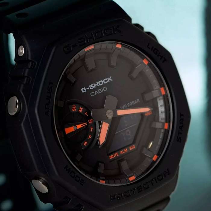 CASIO Mens G-Shock Carbon Core 45mm Watch GA-2100 Series