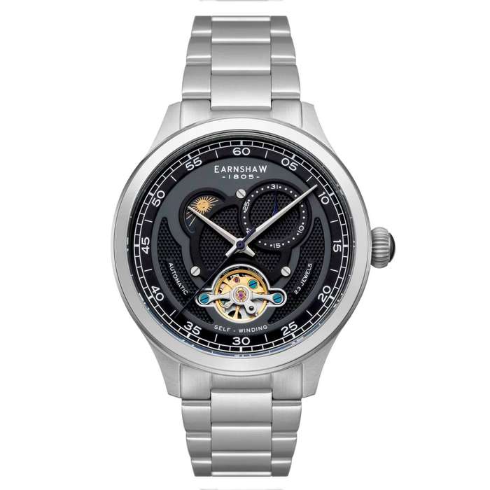THOMAS EARNSHAW Mens Duncan Grande Automatic Open Heart Watch