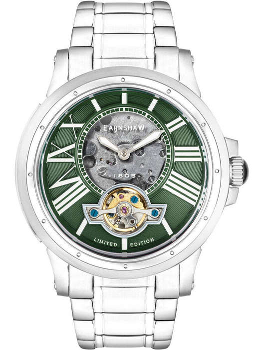 LOOK!! rip: R14,200.00 THOMAS EARNSHAW DUNCAN GRANDE DATE OPEN HEART AUTOMATIC Sunset Brown Watch