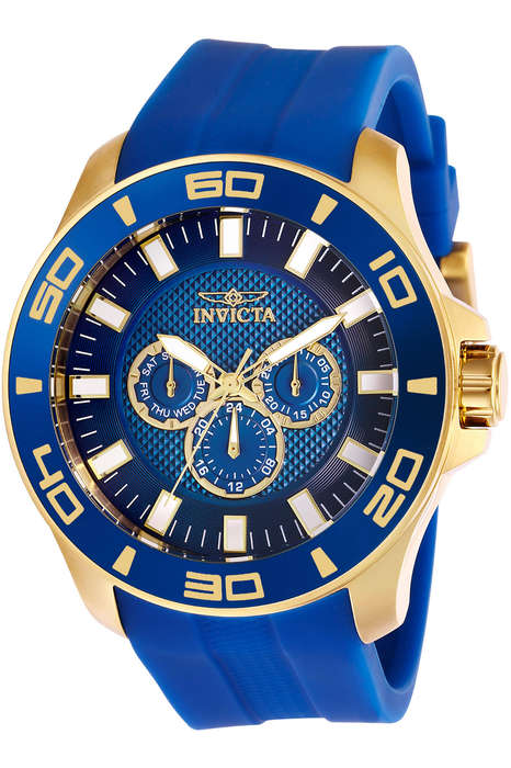 Invicta Pro Diver Sport 50mm Crimson Gold/Blue Chronograph Watch