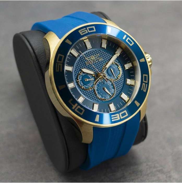 Invicta Pro Diver Sport 50mm Crimson Gold/Blue Chronograph Watch
