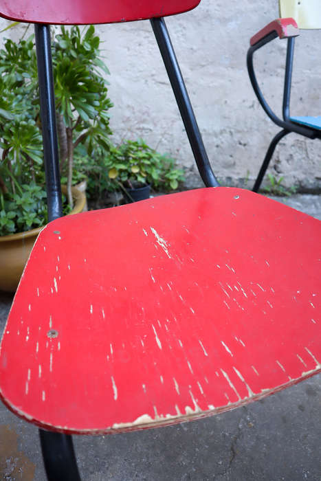 Rare set of four French mid century Vintage Chairs