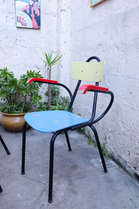 Rare set of four French mid century Vintage Chairs