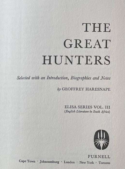 THE GREAT HUNTERS, ELISA SERIES VOLUME III
