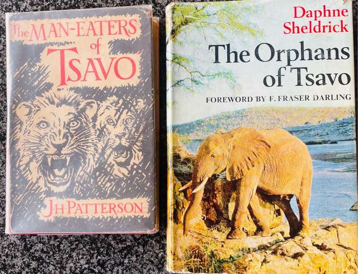 2 BOOKS - "THE MAN-EATERS OF TSAVO" & "THE ORPHANS OF TSAVO"