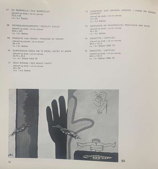 SCARCE!! WALTER BATTISS, 1979,  EXHIBITION CATALOGUE