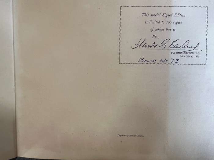 SIGNED! NUMBERED 73/100! PIETERMARITZBURG AND THE NATAL MIDLANDS PEN AND INK DRAWINGS BY H G BAILEY